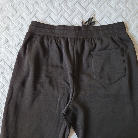Men's Fleece Black Jogger Pants - Picture 4 of 8
